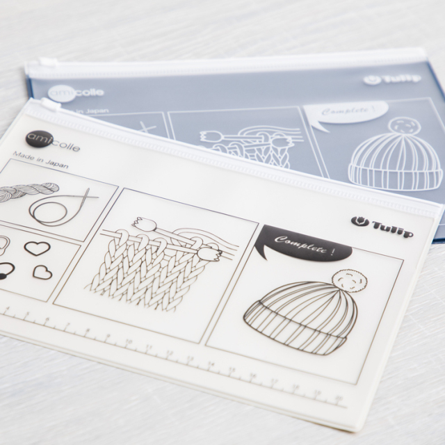 Tulip チューリップ amicolle ゲージ付きポーチ AC-060 AC-061 手編み