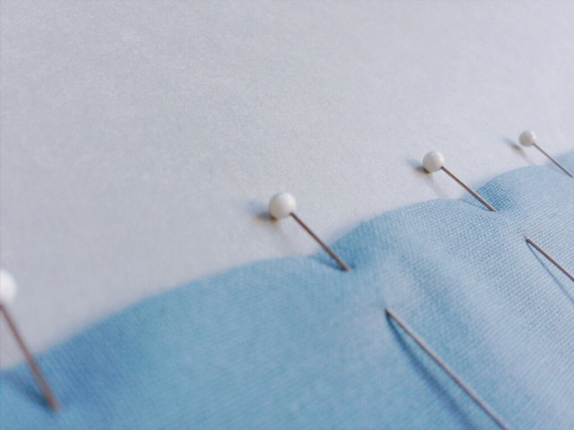 CLOVER LABO シルク待針 ホワイト グレー