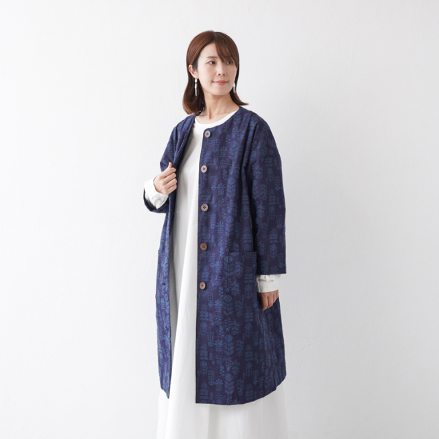 HIRVI 刺繍生地 咲くさく【50cm単位オーダーカット】
