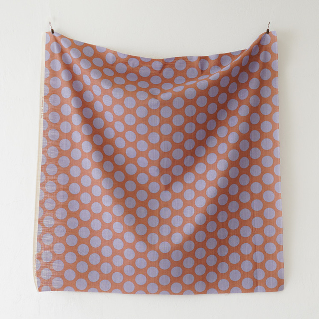 カット済みクロス <83194>リネンライクスラヴ[ビッグドット] 約104×100cm（1mカット）