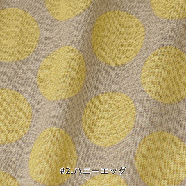 カット済みクロス <83194>リネンライクスラヴ[ビッグドット] 約104×100cm（1mカット）