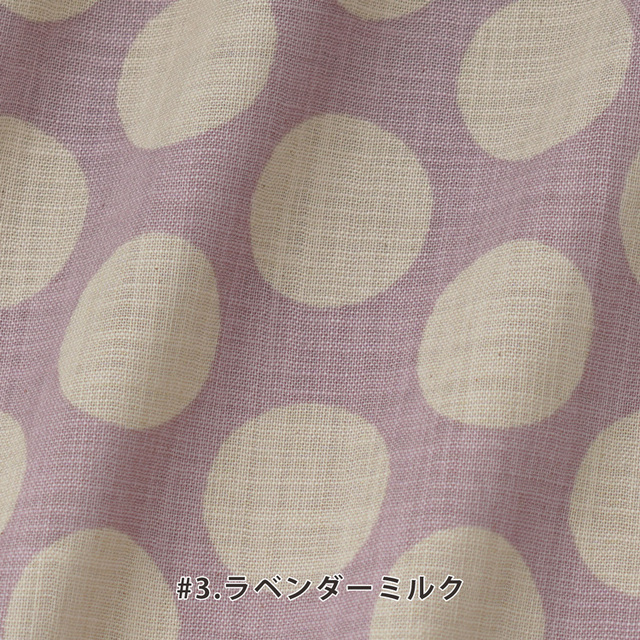 カット済みクロス <83194>リネンライクスラヴ[ビッグドット] 約104×100cm（1mカット）
