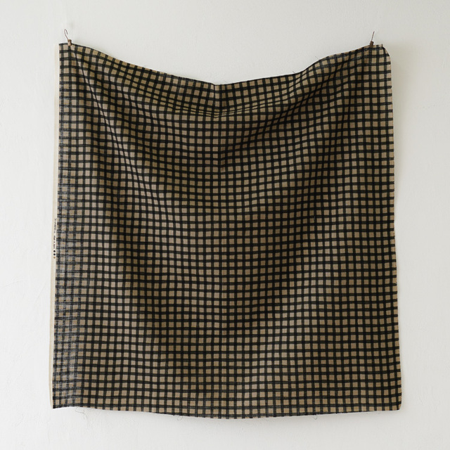 カット済みクロス <83194>リネンライクスラヴ[チェック] 約104×100cm（1mカット）