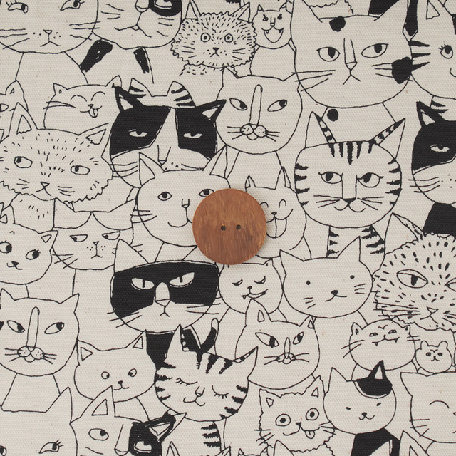カット済みクロス <850551> オックス未晒コットン 約112×100cm（1mカット）