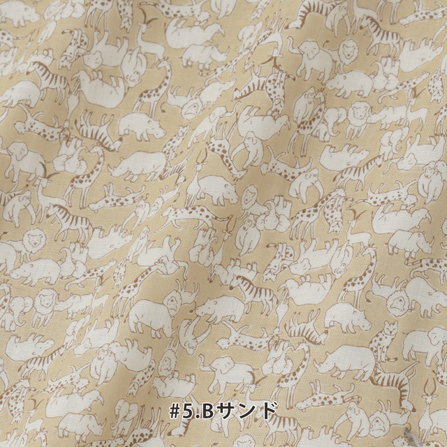 カット済みクロス <850540> Wガーゼマアニマル 約108×100cm（1mカット）