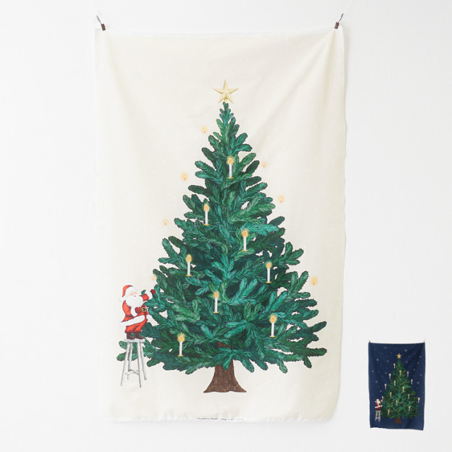 シーチング生地 【Xmas Collection / ツリーとサンタパネル】