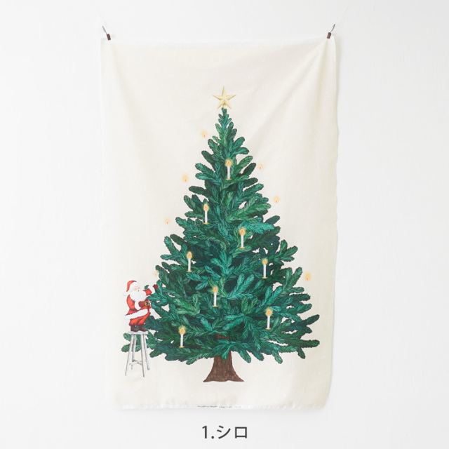 シーチング生地 【Xmas Collection / ツリーとサンタパネル】