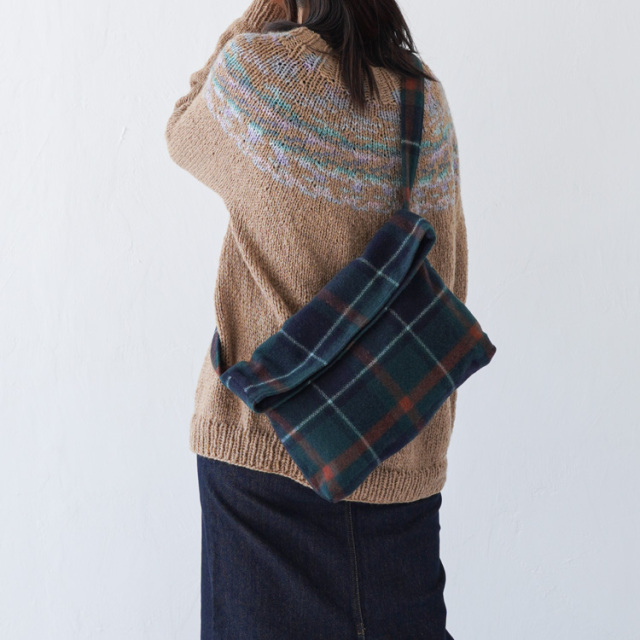 【ソーイングキット】B-3 四角いショルダーバッグキット モッサグリーン