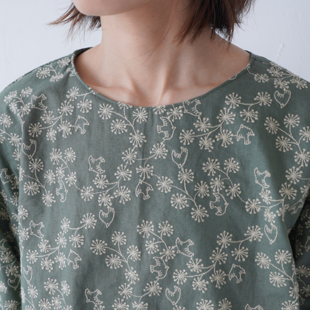 型紙】SEWING PATTERNS A:後ろボタンのベーシックプルオーバー