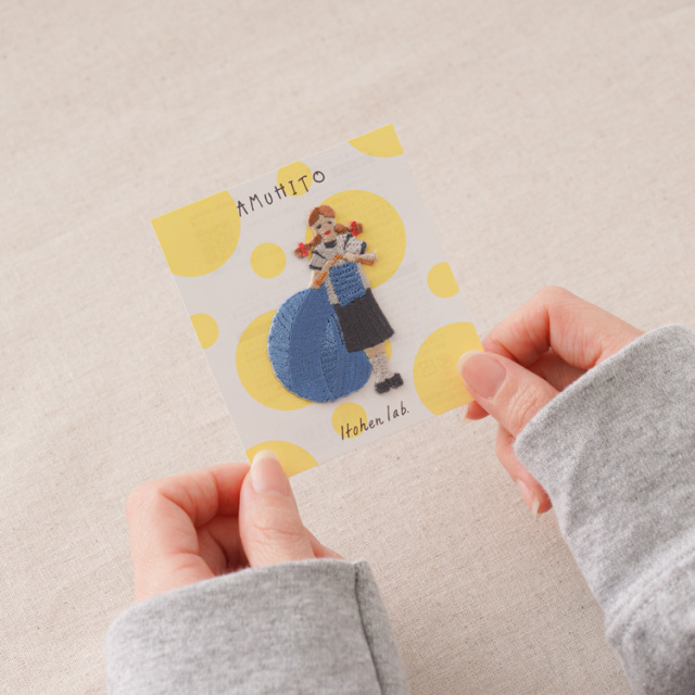 シール＆アイロン接着ワッペン 編む人ワッペン 全6種