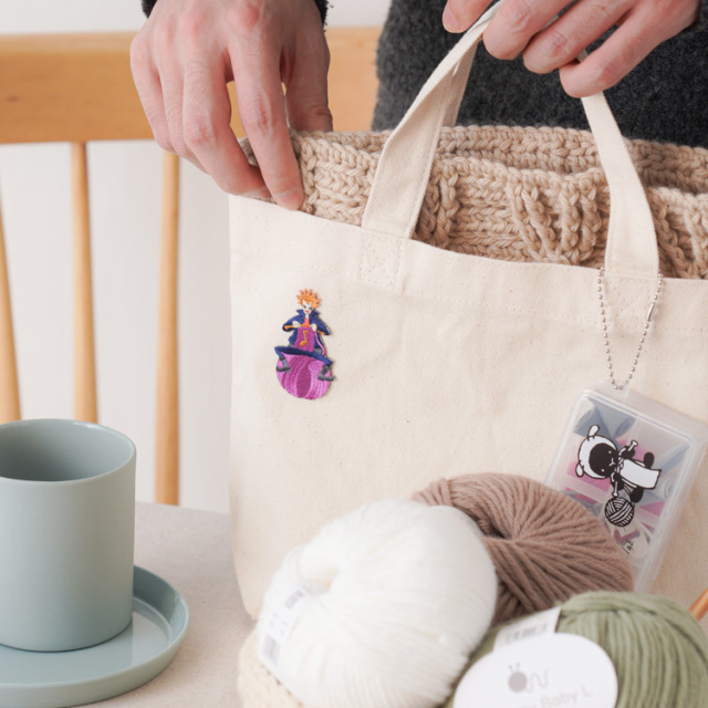 シール＆アイロン接着ワッペン 編む人ワッペン 全6種