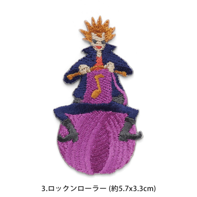 シール＆アイロン接着ワッペン 編む人ワッペン 全6種 3.ロックンローラー