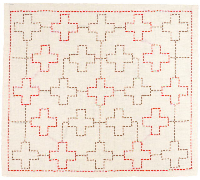 図案に沿って刺すだけ！かんたんキット 刺し子のふきん 第2弾