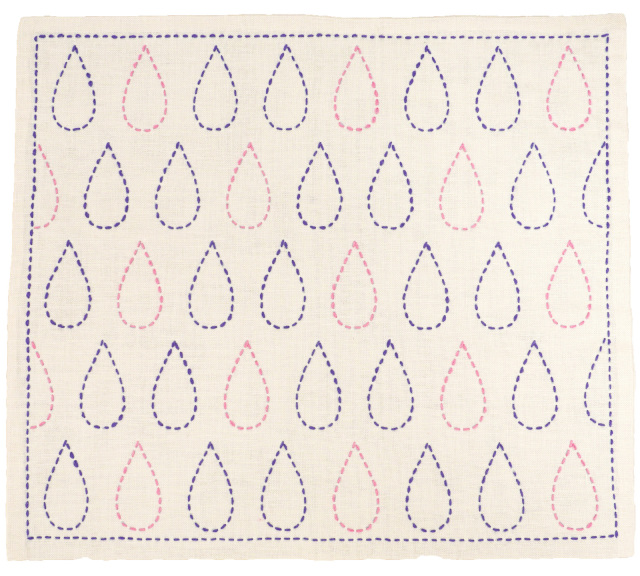 図案に沿って刺すだけ！かんたんキット 刺し子のふきん 第2弾