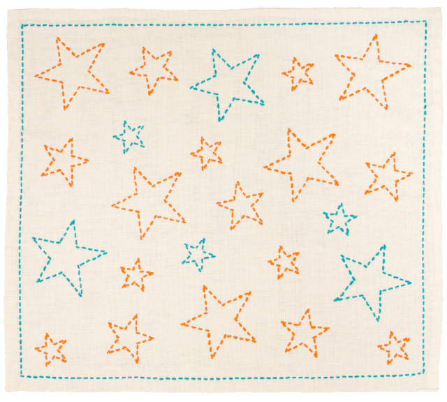 図案に沿って刺すだけ！かんたんキット 刺し子のふきん 第2弾