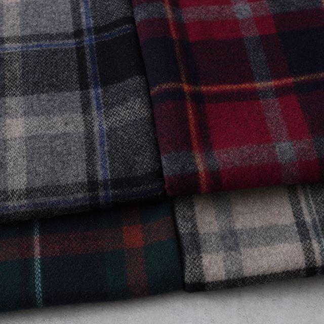 35310uv30005_BiTILE 生地 モッサチェック ECO WOOL 生地幅138cm 50cm単位オーダーカット
