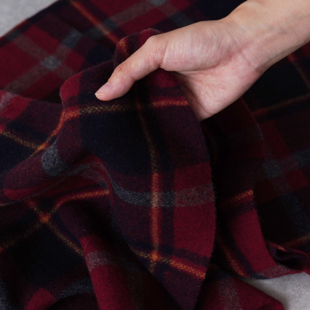 35310uv30005_BiTILE 生地 モッサチェック ECO WOOL 生地幅138cm 50cm単位オーダーカット
