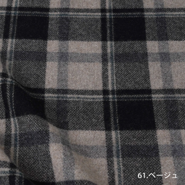 35310uv30005_BiTILE 生地 モッサチェック ECO WOOL 生地幅138cm 50cm単位オーダーカット