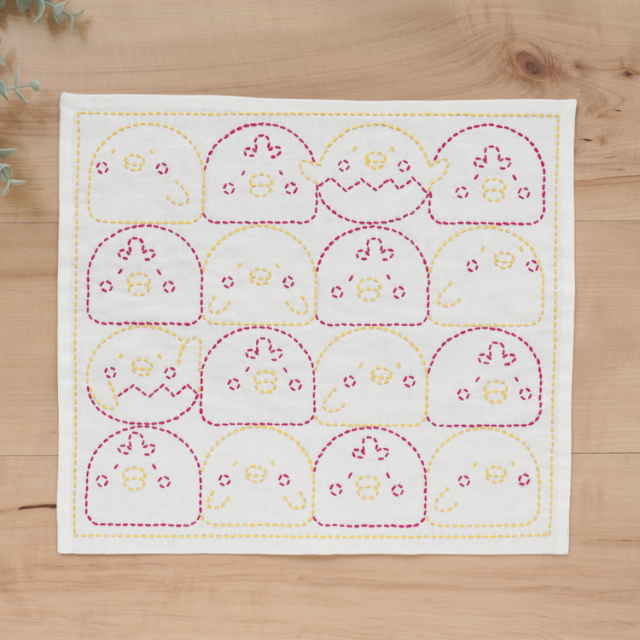 図案に沿って刺すだけ！かんたんキット 刺し子のふきん 第5弾