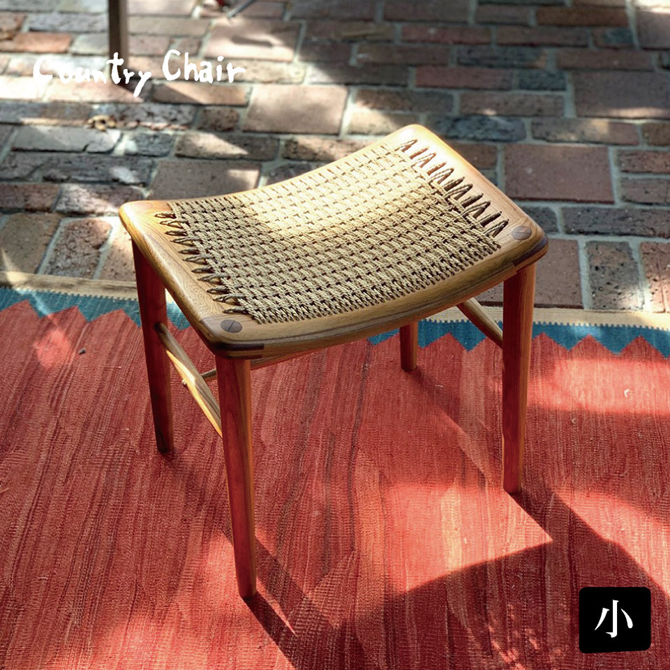 編み座のスツール（小）【カントリーチェア（仲村旨和）】