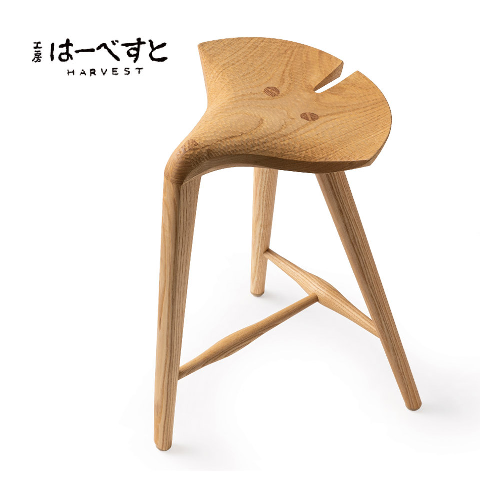 銀杏のスツール【工房はーべすと（黒川コータロー）】