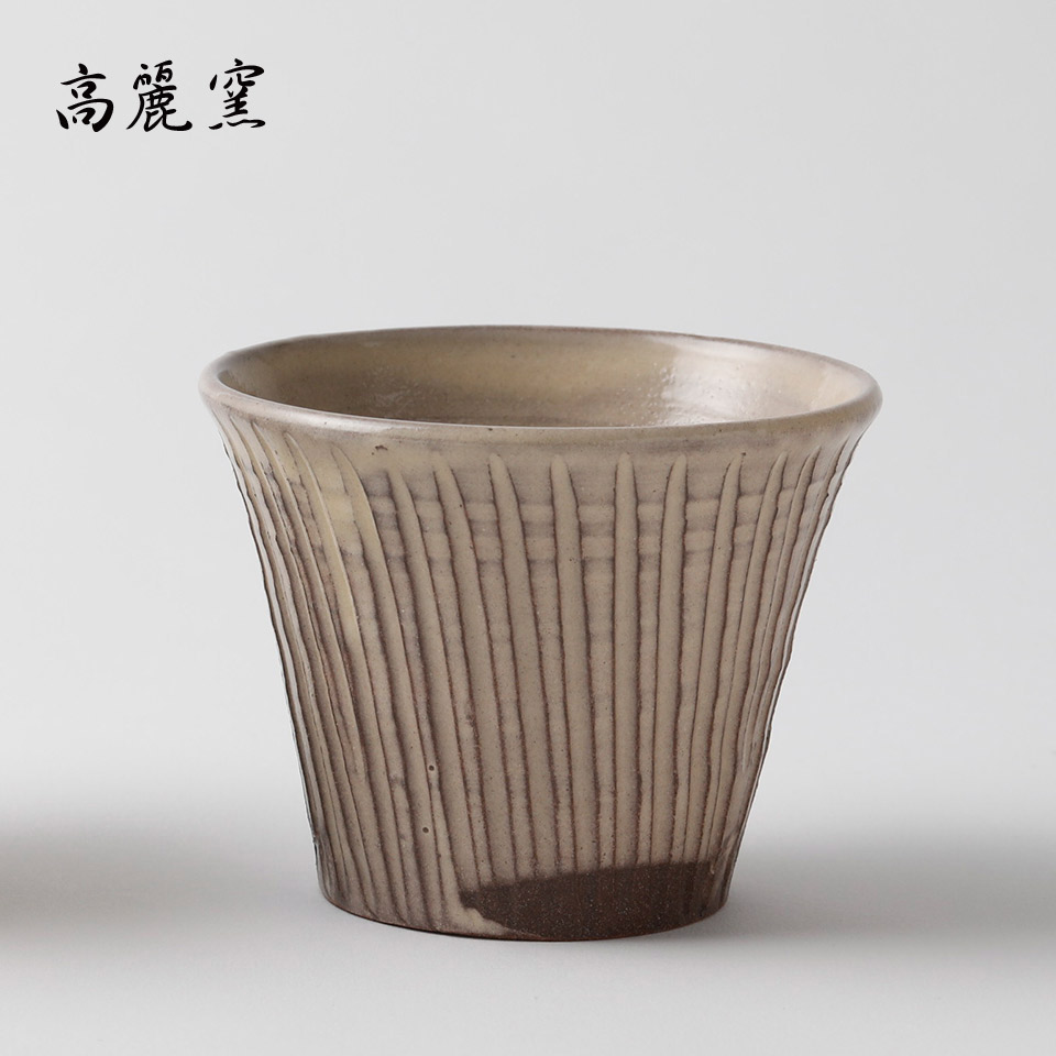 しのぎ 面取フリーカップ【唐津焼 高麗窯（古家義弘）】※受注生産