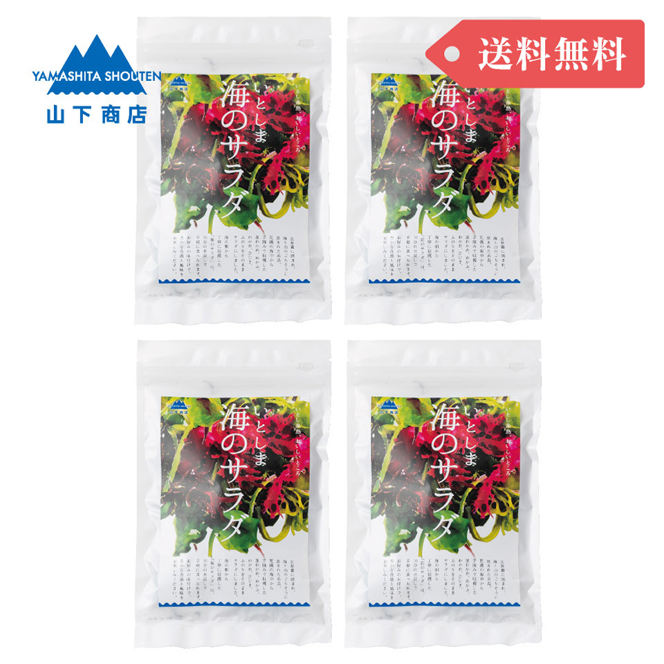［まとめ買いでお得！送料無料］いとしま 海のサラダ　4袋【山下商店】
