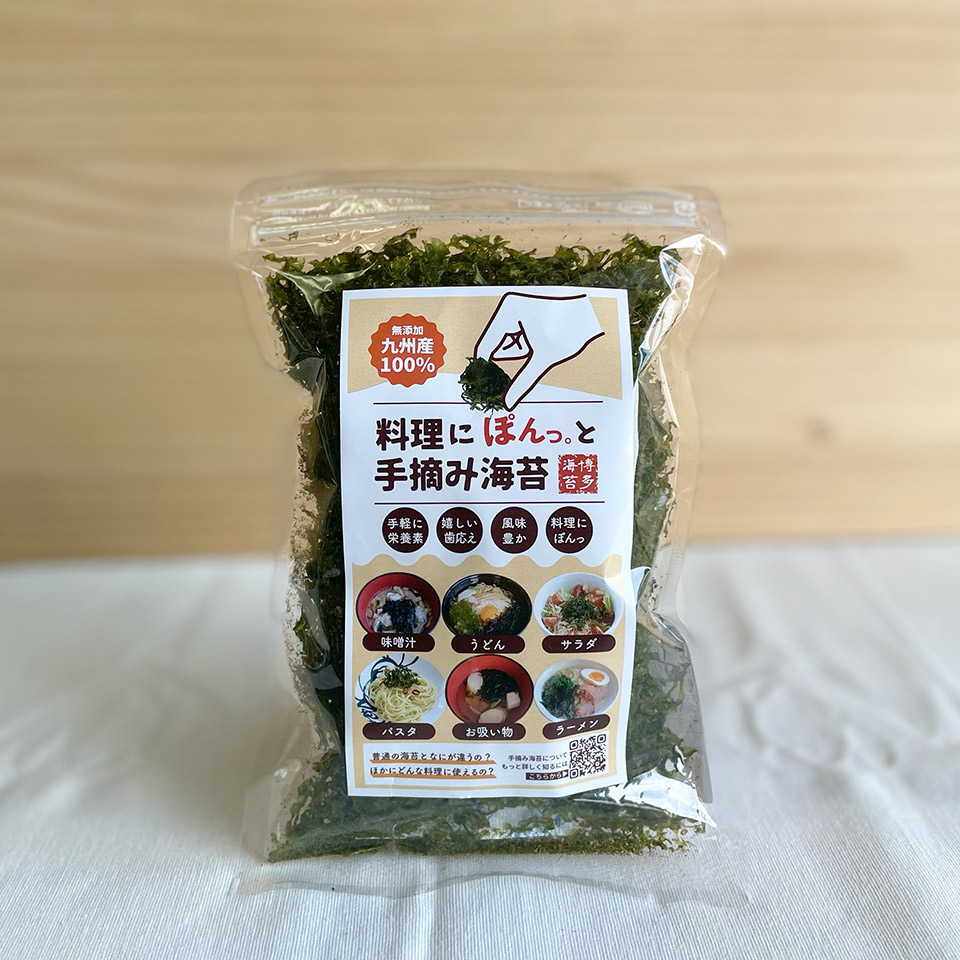 料理にぽんっ。と手摘み海苔【博多海苔】
