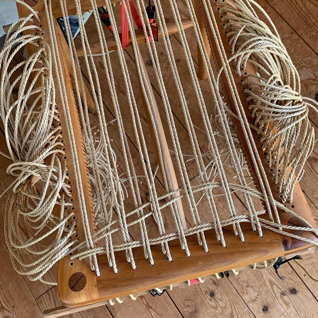 編み座のスツール（小）【カントリーチェア（仲村旨和）】