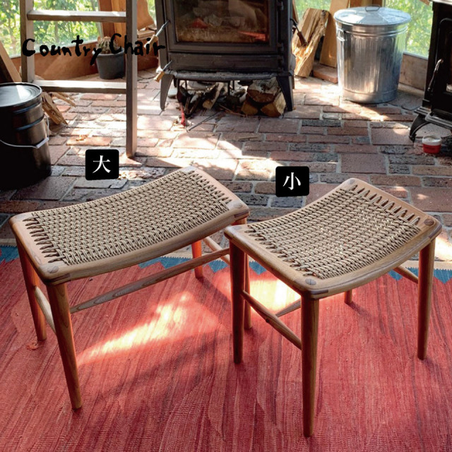 編み座のスツール（小）【カントリーチェア（仲村旨和）】