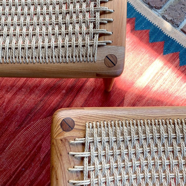 編み座のスツール（大）【カントリーチェア（仲村旨和）】