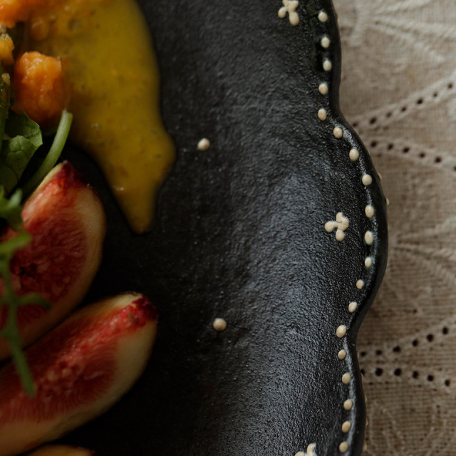 ドットクロス皿（大）【高須愛子（Studio 2G）】