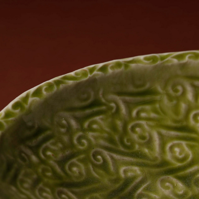 緑釉印文丸鉢【Studio  MUSICA（児島和孝）】