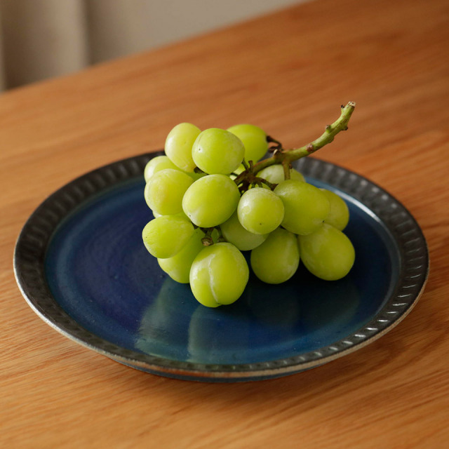 瑠璃9寸皿【Q-CERA（丸田博人）】