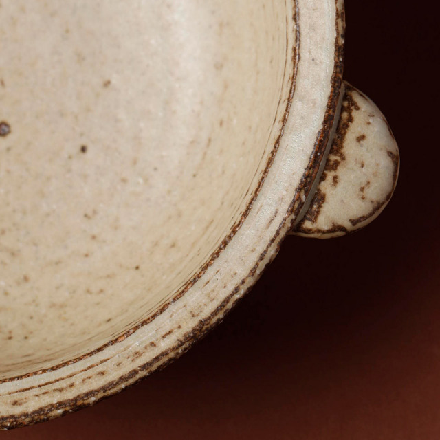 灰釉グラタン皿（大）【うつわと手仕事の店 研（敦賀研二）】