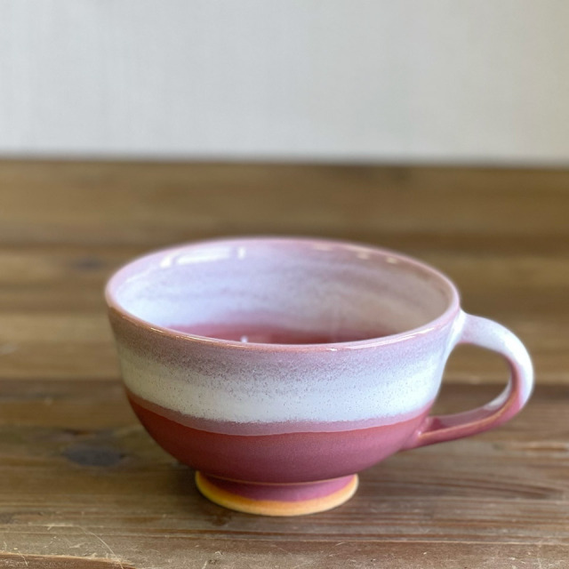 スープカップ大（ピンク）【弘窯（林 国弘）】※受注生産