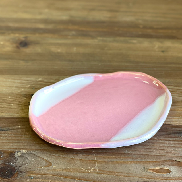 平皿（ピンク）【弘窯（林 国弘）】※受注生産