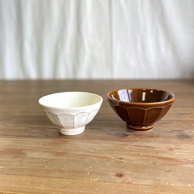 お茶碗面取り 小【工房わらし（宮元 美希）】※受注生産