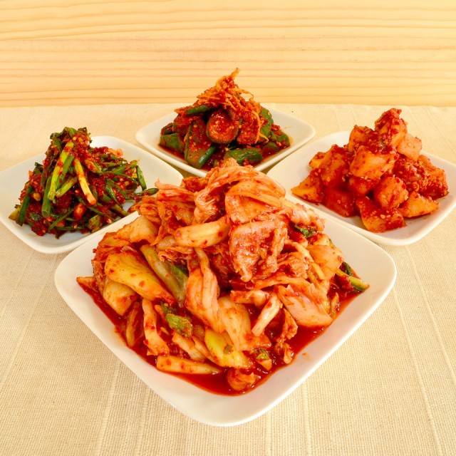 玉家のキムチセットB（白菜、葱、胡瓜、大根）【玉家のキムチ工房】