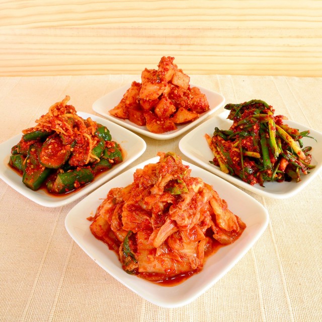 玉家のキムチセットC（白菜、葱、胡瓜、大根）【玉家のキムチ工房】