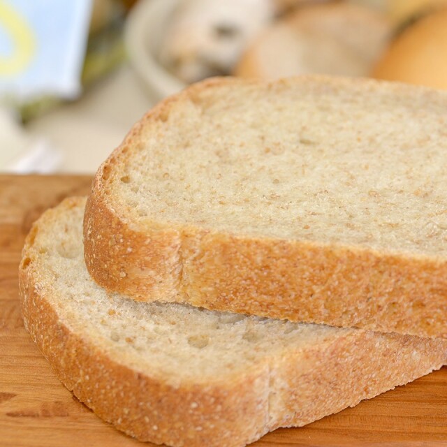 完全無農薬・無科学肥料栽培小麦とブランのパンセット（卵・乳製品不使用）【天然パン工房楽楽】