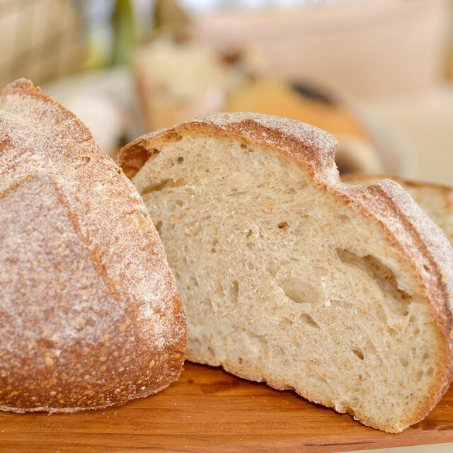 完全無農薬・無科学肥料栽培小麦とブランのパンセット ＆ UNIDOS珈琲 5杯分（卵・乳製品不使用）【天然パン工房楽楽】