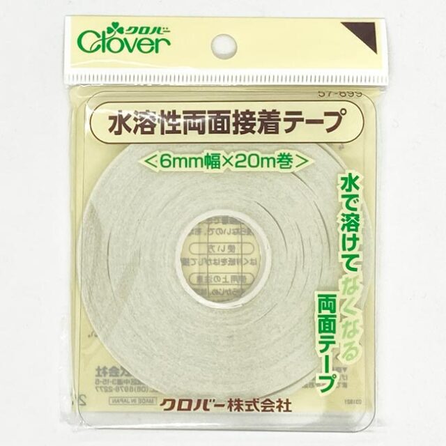 水溶性両面接着テープ　６ｍｍ×20ｍ　（クロバー）