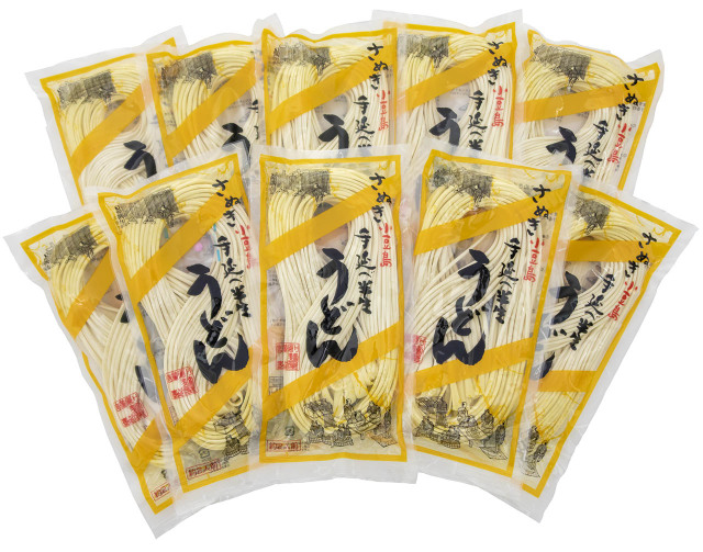 9217小豆島手延べ半生うどん10個箱入
