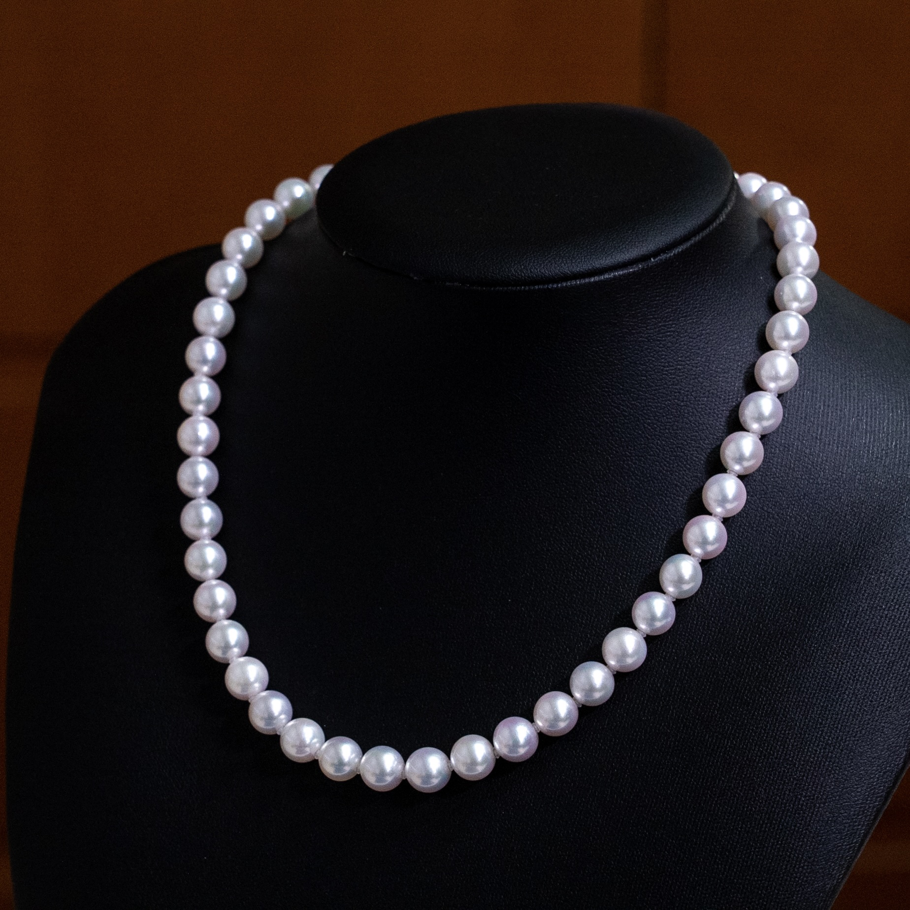 宇和海産アコヤ 8.0～8.5mm 花珠真珠一連ネックレス