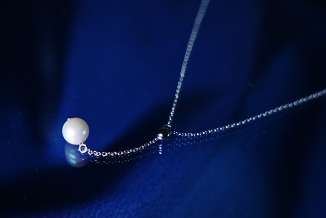 8.5~9.0mm 花珠真珠ネックレス