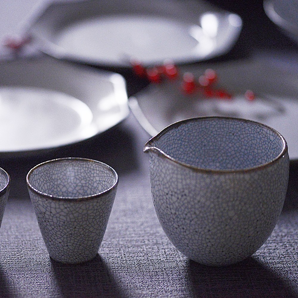 水野幸一　墨貫入　酒器