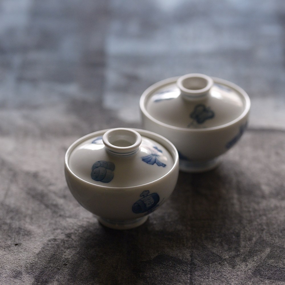 ［受注制作品］蓋付ミニ飯碗　宝尽くし｜島村ナナ（納期6〜9ヶ月）