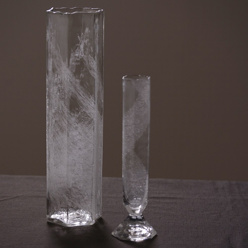 末國清吉 六角花器｜広島のガラス作家が手掛ける一点物