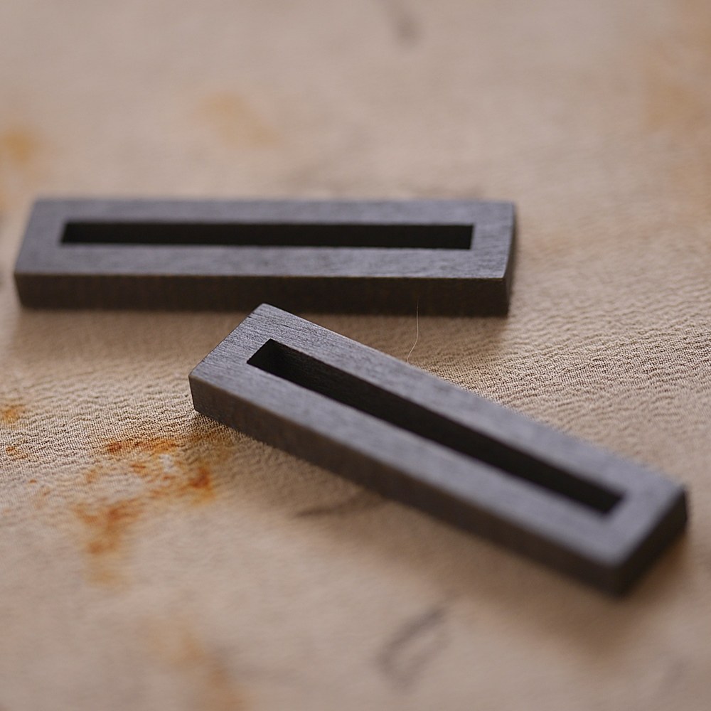 [受注制作品]冨樫孝男　漆　レスト(箸置き）ブラック　※納期１〜２ヶ月